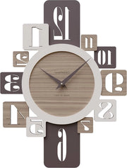 Orologio da parete industriale Onyx 35 cm in Canaletto noce