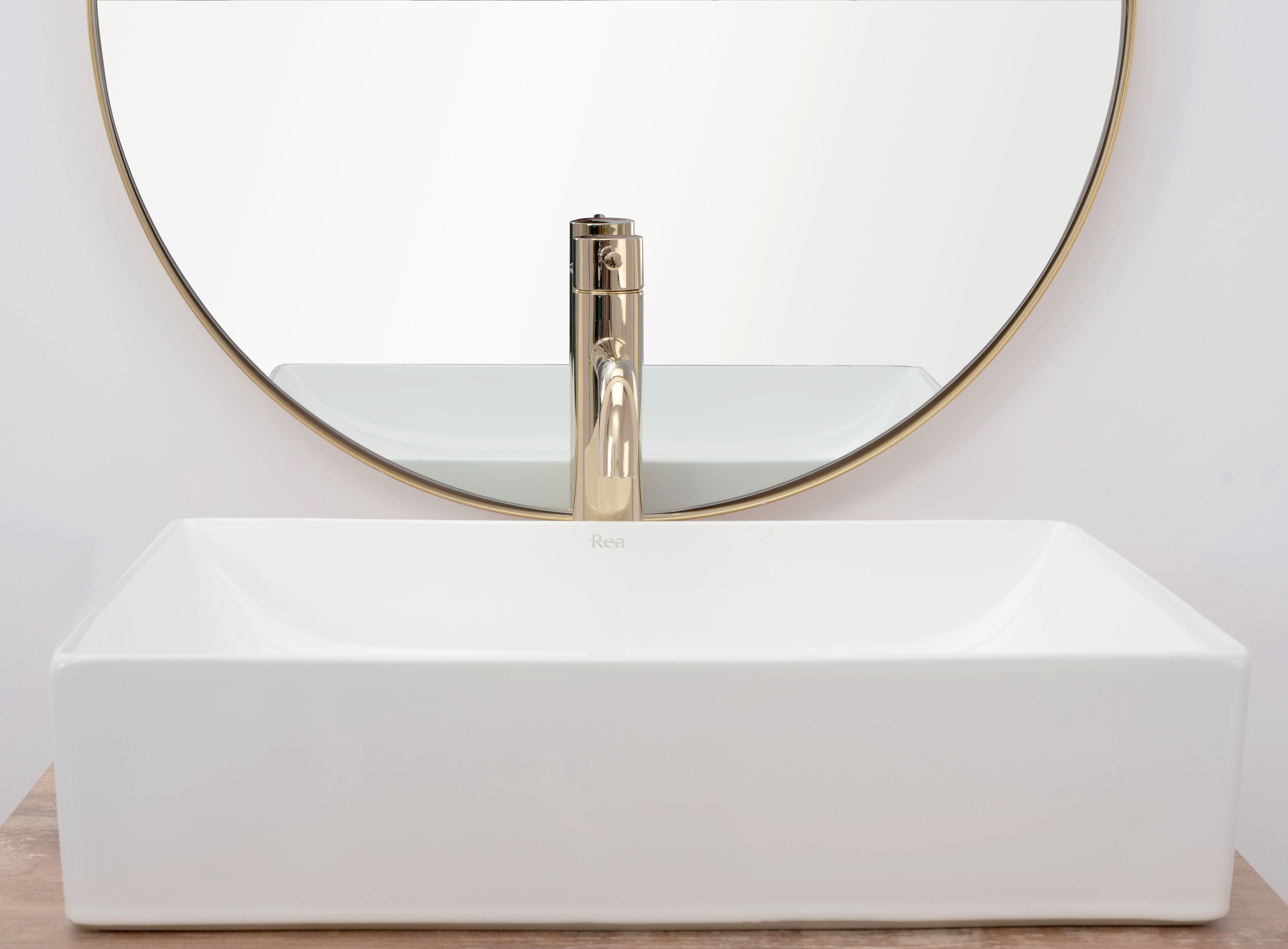 Lavabo Da Appoggio Rea Inga White