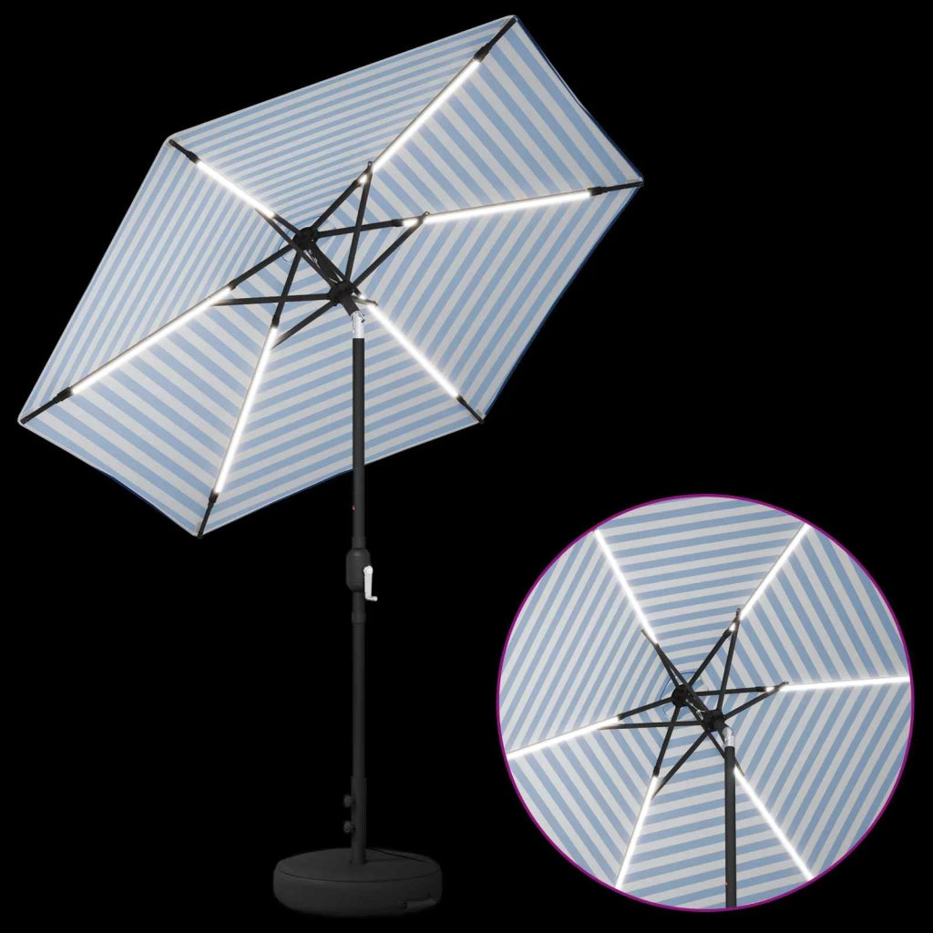 Parasol da Giardino con Luci LED 230 x 230 cm Poliestere 42036257