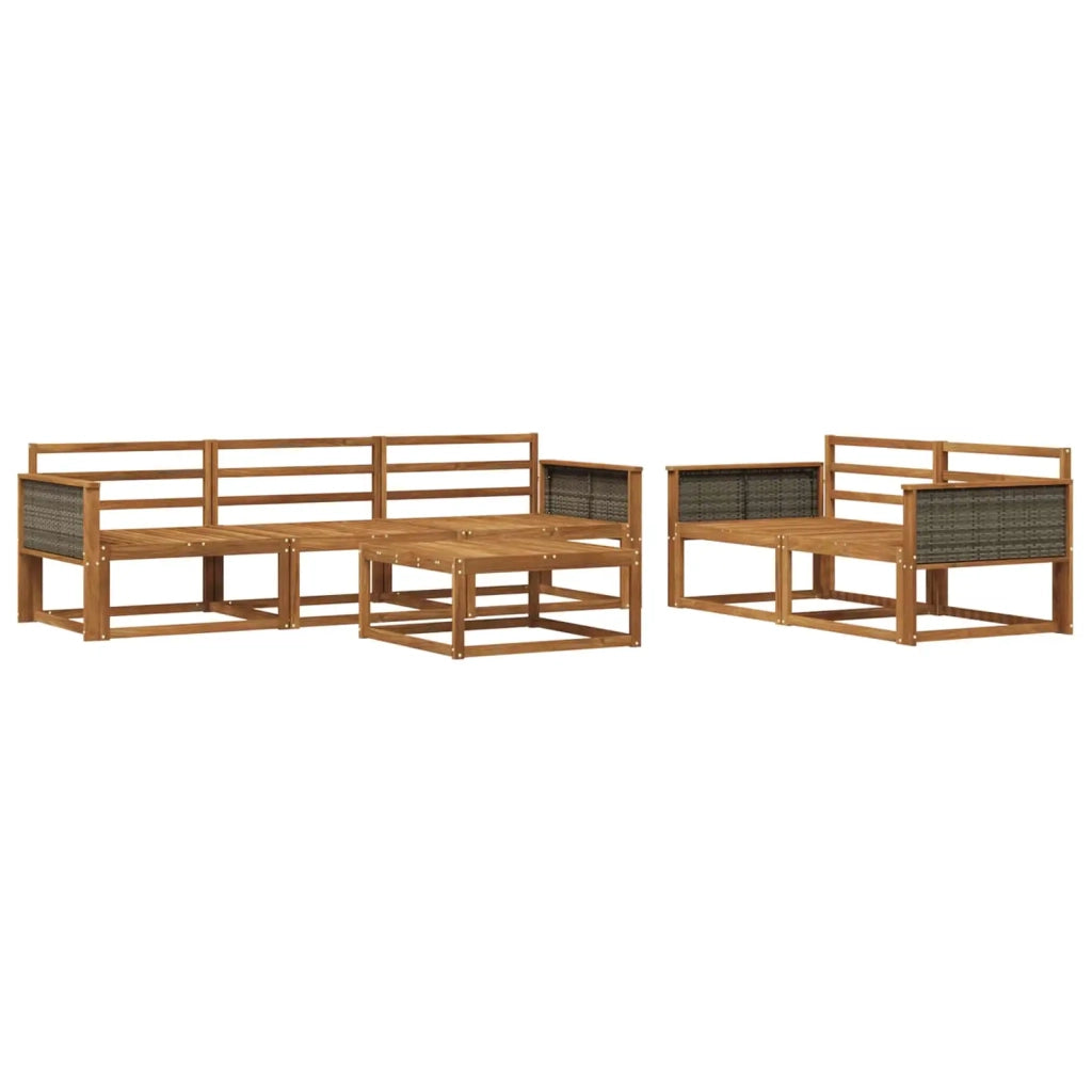 Set di divani da esterno 6 pcs Naturale