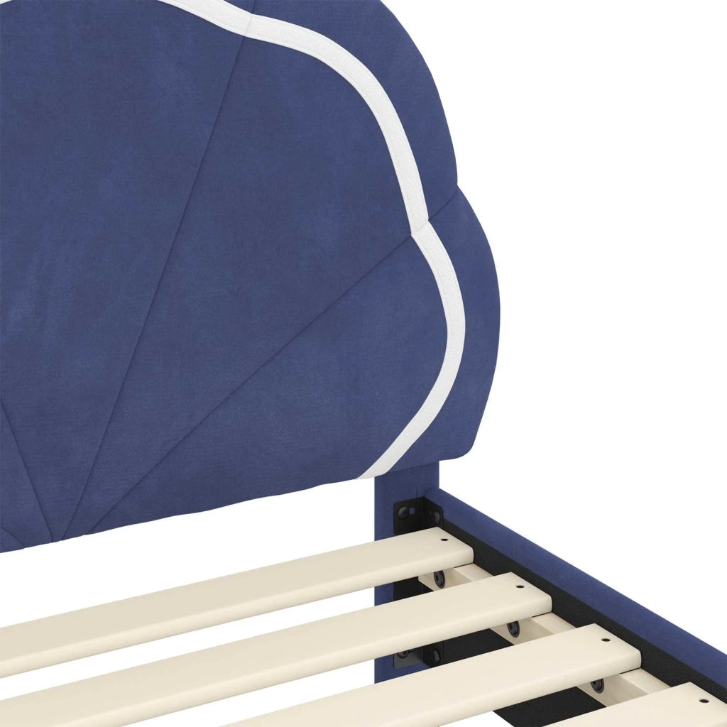 Struttura letto bambini con testata Blu Polizia 80 x 200 cm