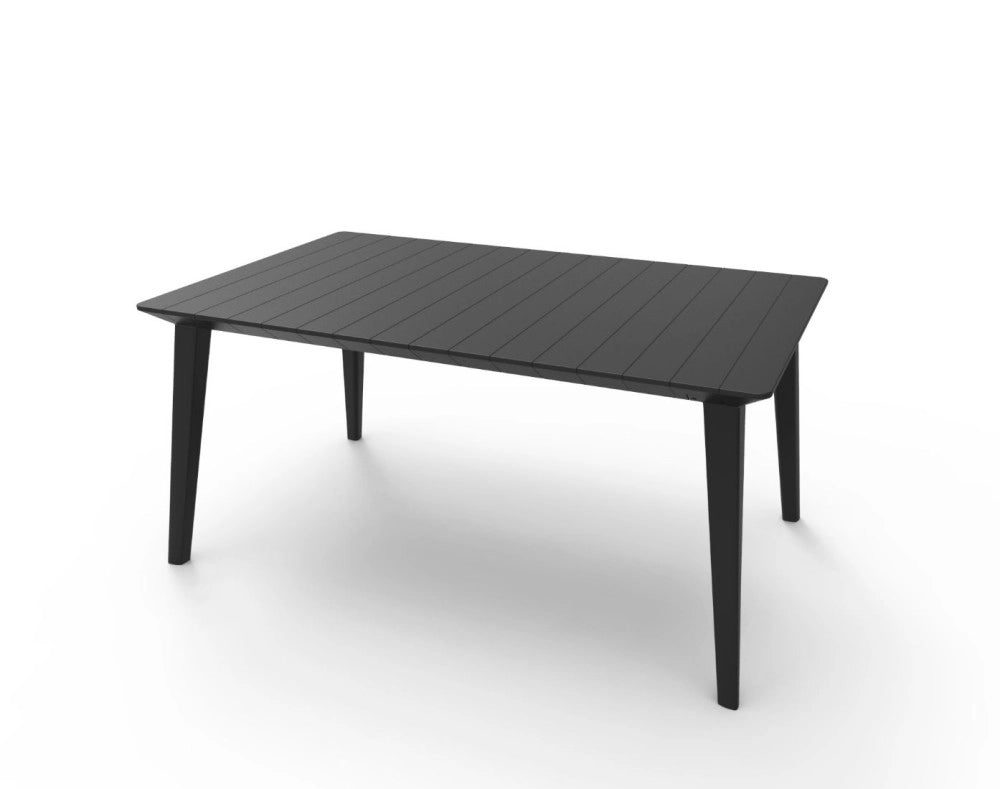 Tavolo da Esterno Giardino Nero Graphite Effetto Legno Moderno Lima Keter Formato: 160 cm