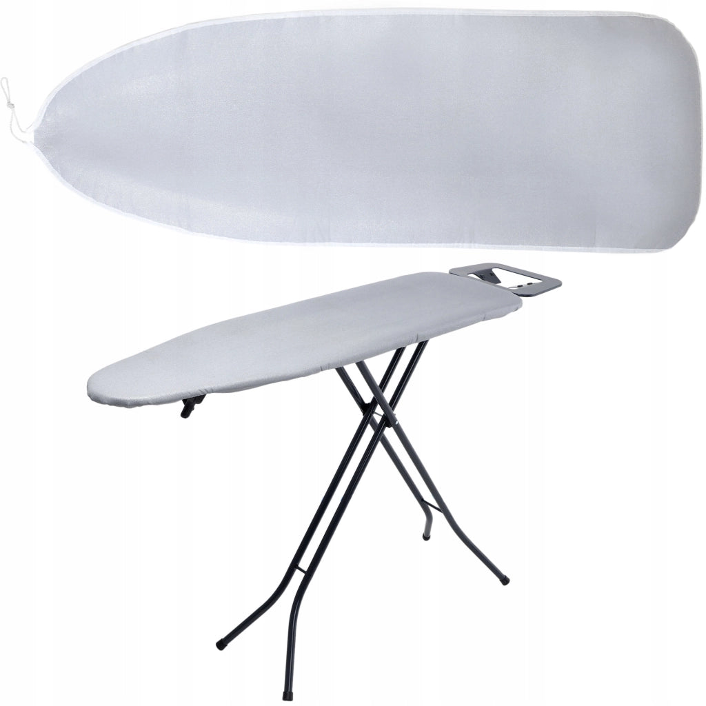 Copriasse da stiro KADAX 140x50 cm in cotone, colore argento.