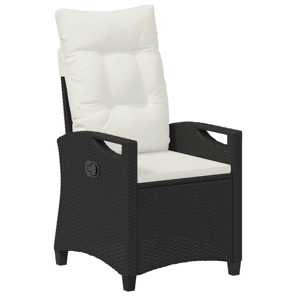 Sedia da Giardino 2 pcs Nero e Crema 56 x 60 x 112 cm