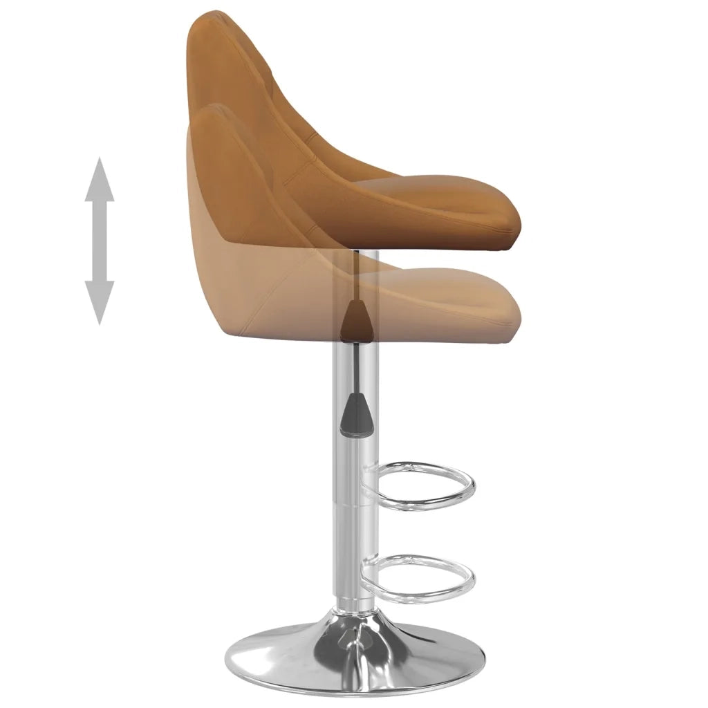 Sgabello da Bar Marrone in Velluto cod mxl 55301
