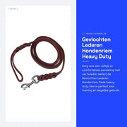 Riem in Pelle per Cani di Medie/Piccole Taglie - Resistente allo Scuotimento - Lunghezza 1,2 Metri - Adatto per Cani di Medie/Piccole Taglie - 1,2 Metri - Modello  - 1,2 m - Schokbestendig - Riem di Addestramento per Cani