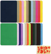 Set di Pannelli di Riparazione per Abiti da 26 Pezzi - Riparazione di Jeans e Patchwork - Vari Colori - 12,5 x 9,5 cm - Telaio di Alta Qualità - Pannelli di Riparazione