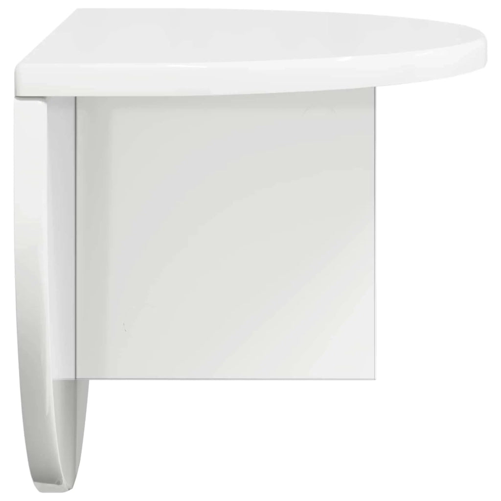 Scaffale da parete 2 pz Bianco Lucido 48 x 24 x 24 cm