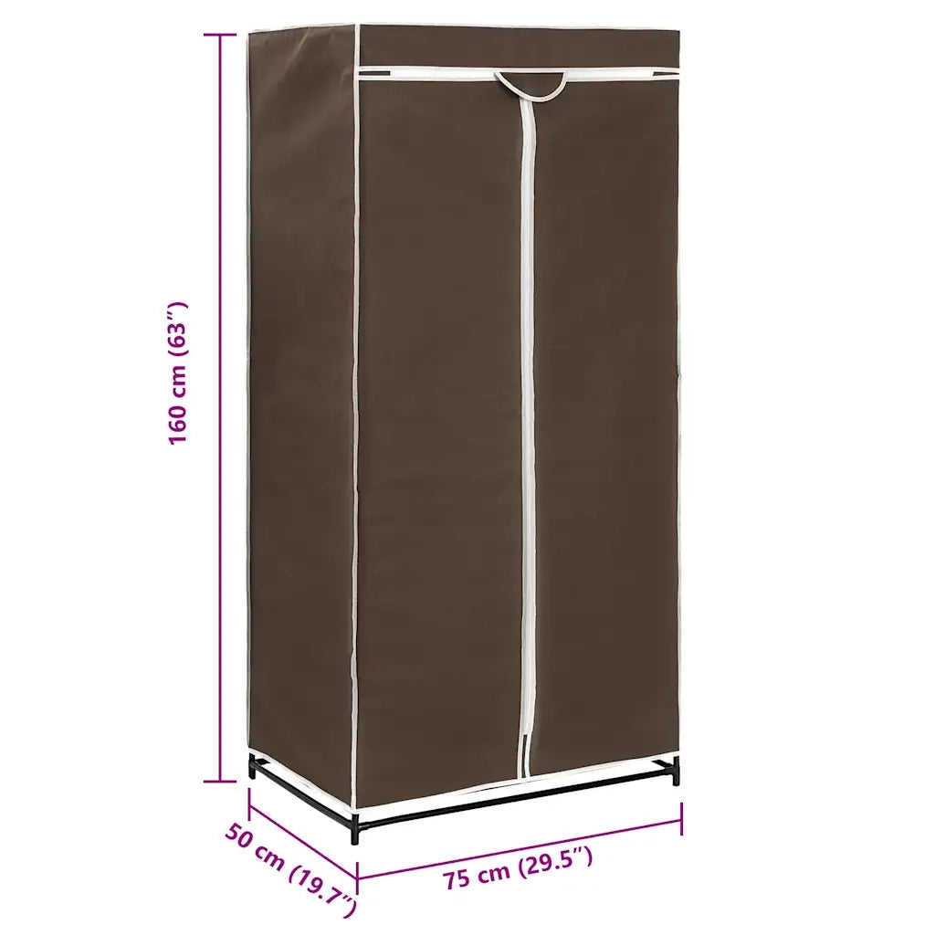 Armadio 2 pz Marrone 75x50x160 cm cod mxl 72724