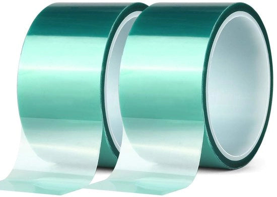Nastro adesivo resistente al calore - per applicazioni professionali - 25 metri - verde - pellicola PET