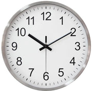 HZDHCLH 30cm orologio digitale per parete, radio controllato, grande, per soggiorno, cucina (argentato bianco)