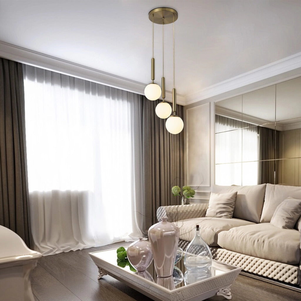 Lampadario Rabalux Divina 3 luci E14 oro/bianco Ø37