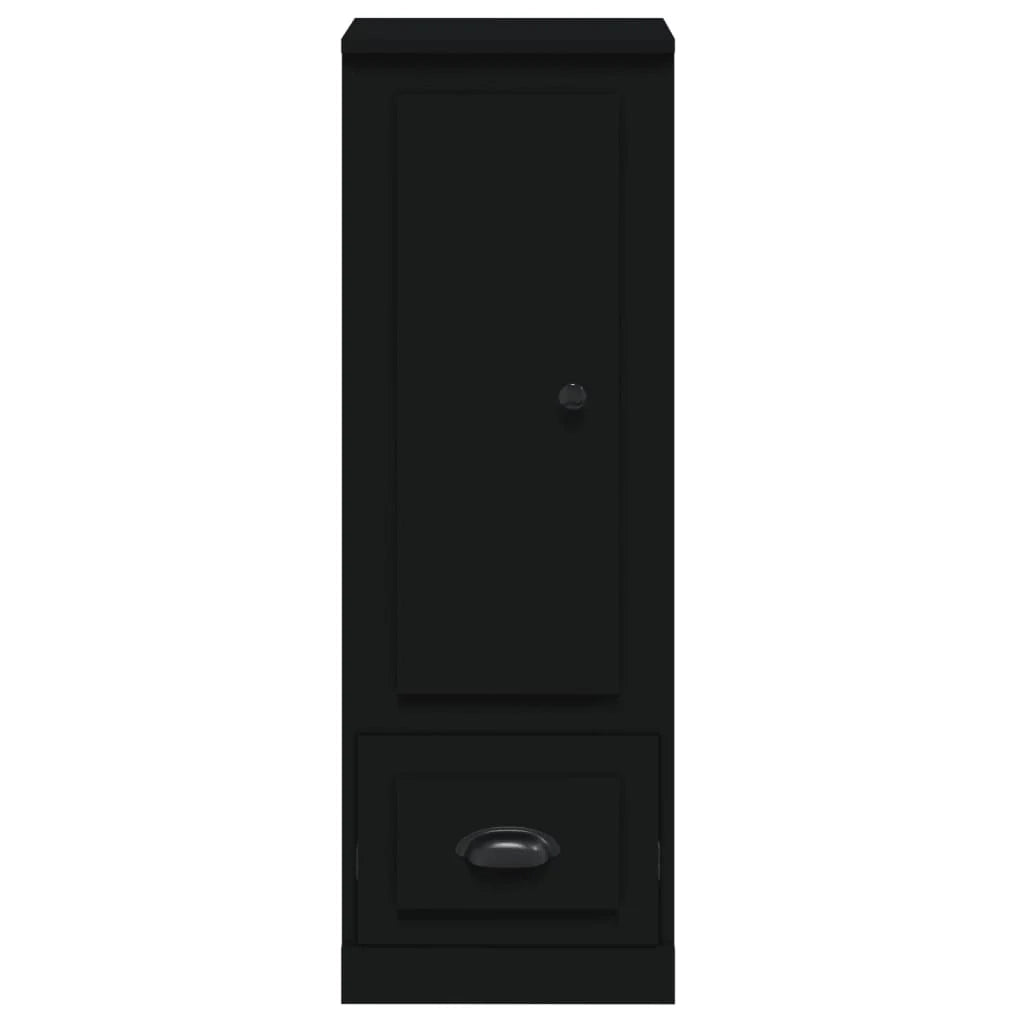 Buffet credenza cassettiera mobiletto mobile contenitore organizer per cucina soggiorno salotto alto 36 x 35,5 x 103,5 cm legno ingegnerizzato nero 02_0034911