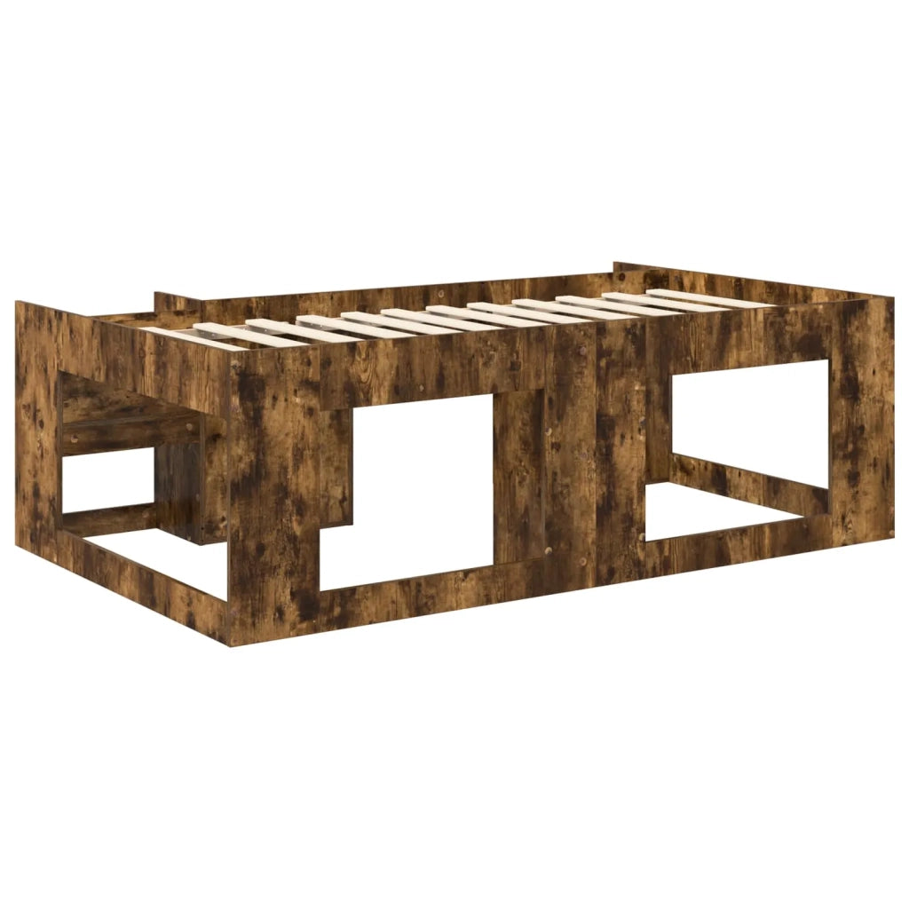 Telaio del letto | Letto per Bambini con storage Rovere Fumo 75 x 190 cm