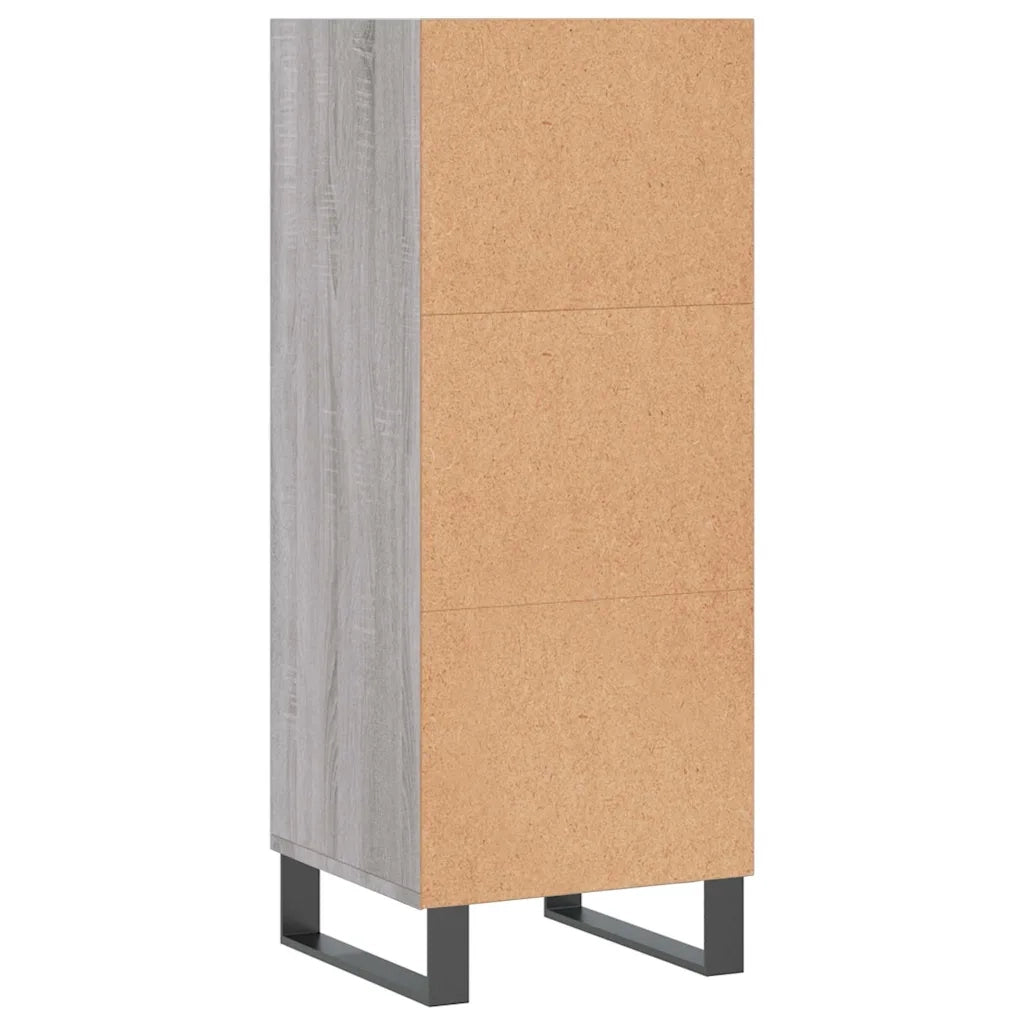Credenza | Madia | Buffet da pranzo | Armadio da pranzo Grigio Sonoma 34,5x32,5x90 cm in Legno Multistrato