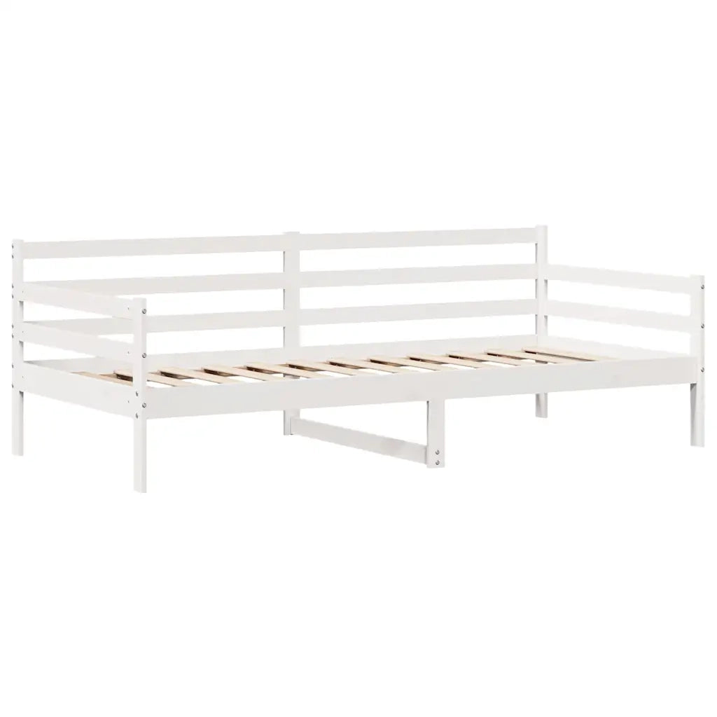 Letto singolo | Letto per adulti | Dormeuse con Cassetti Bianco 90x190 cm Legno Massello di Pino