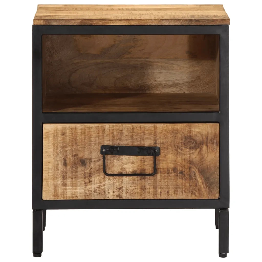 Comodino 40x35x50 cm in Legno Massello di Mango 358912