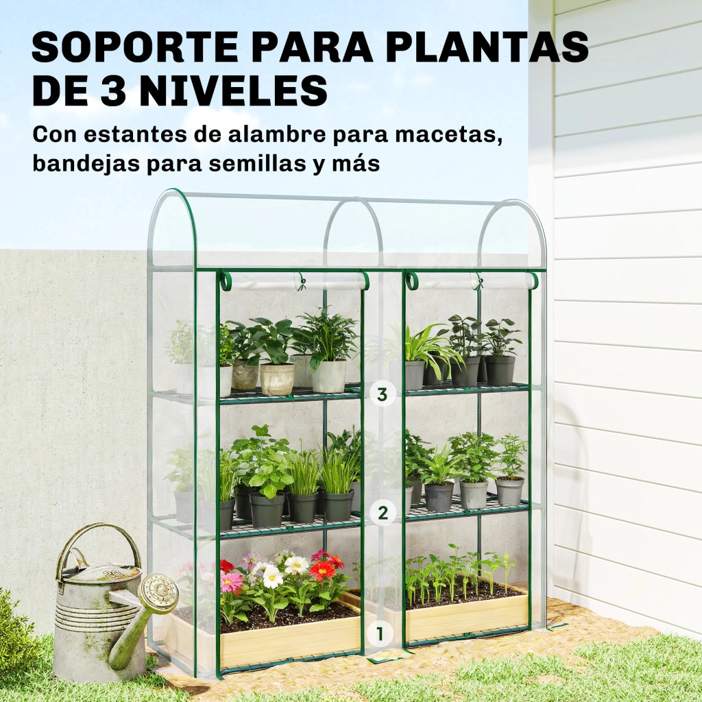 Serra Giardino ¨C zephmum ¨C Plastica Trasparente Acciaio 143x46x164 cm