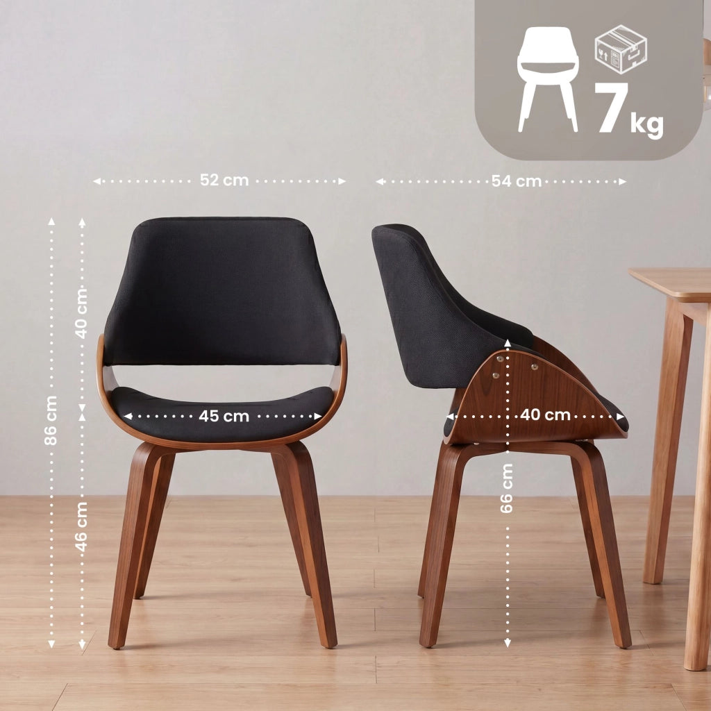 Sedia per sala da pranzo in tessuto Vangale 4