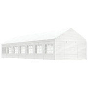 Gazebo con Tetto Bianco 15,61x4,08x3,22 m in Polietilenecod mxl 76362