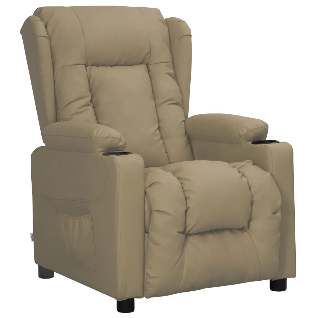 Poltrona Reclinabile Cappuccino in Similpelle cod mxl 27878