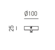 Rosone tondo in metallo Alice nero IP20 per Lampadari e lampade a sospensione - Base da soffitto moderna, attacco centrale, facile installazione