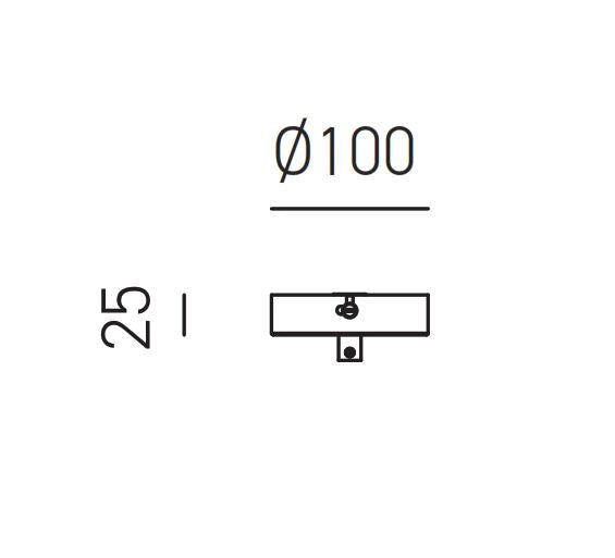 Rosone tondo in metallo Alice nero IP20 per Lampadari e lampade a sospensione - Base da soffitto moderna, attacco centrale, facile installazione