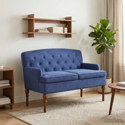 Loveseat con bottoni imbottiti Blu Polizia 111 x 65 x 79 cm 42041855