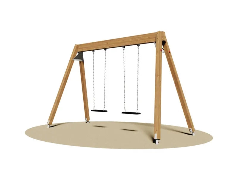 Altalena Giamaica 860 Giochipark 2 posti legno lamellare h 230cm EN 1176 - Orsetto