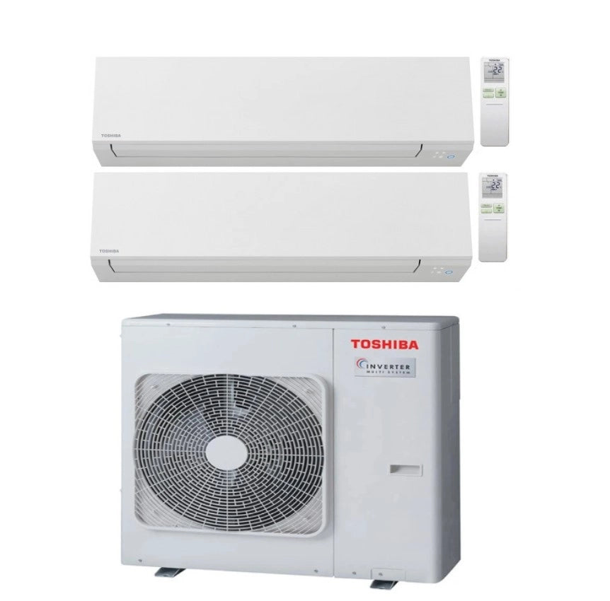 Condizionatore Dual Split Toshiba Shorai Edge White 10+10 (9+9) con RAS-4M27U2AVG-E Wi-Fi Integrato Bianco