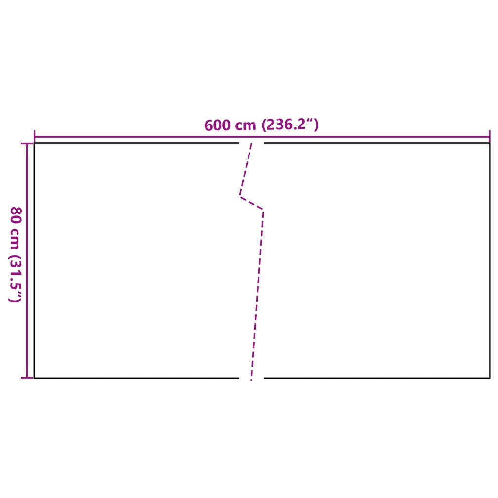 vidaXL Paravento da Balcone Marrone Chiaro 600x80 cm in Polyrattan