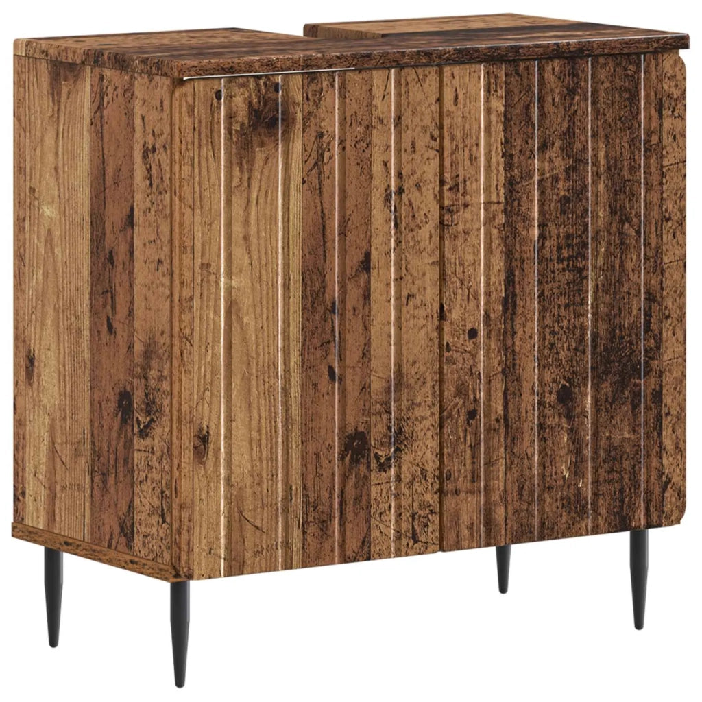 Armadio per Lavabo da Bagno ZWOLLE Legno antico 896353