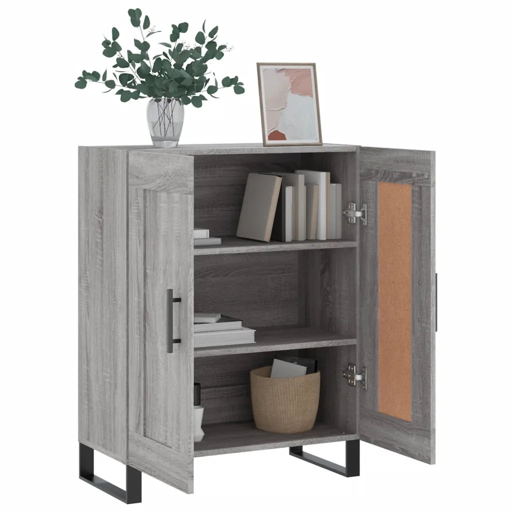 Credenza Grigio Sonoma 69,5x34x90 cm in Legno Multistrato 830226
