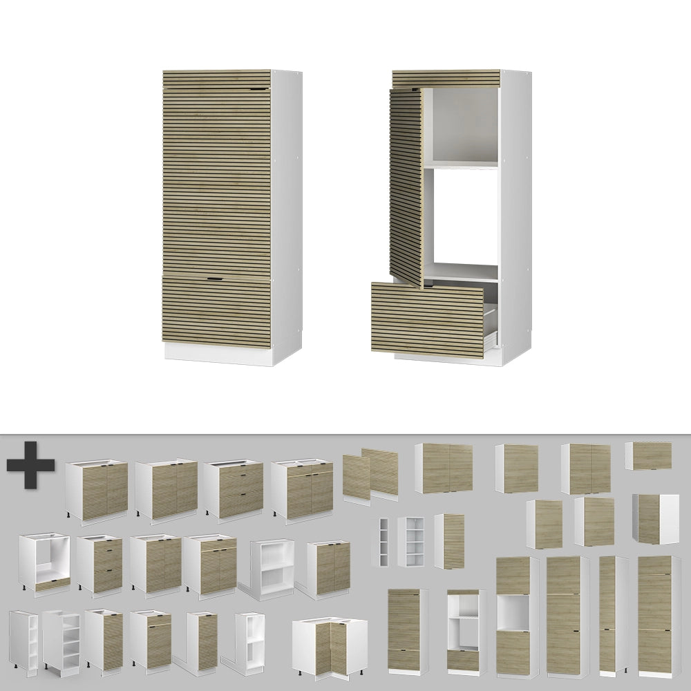 Vicco Set mobili bagno Pannello in quercia 60 cm