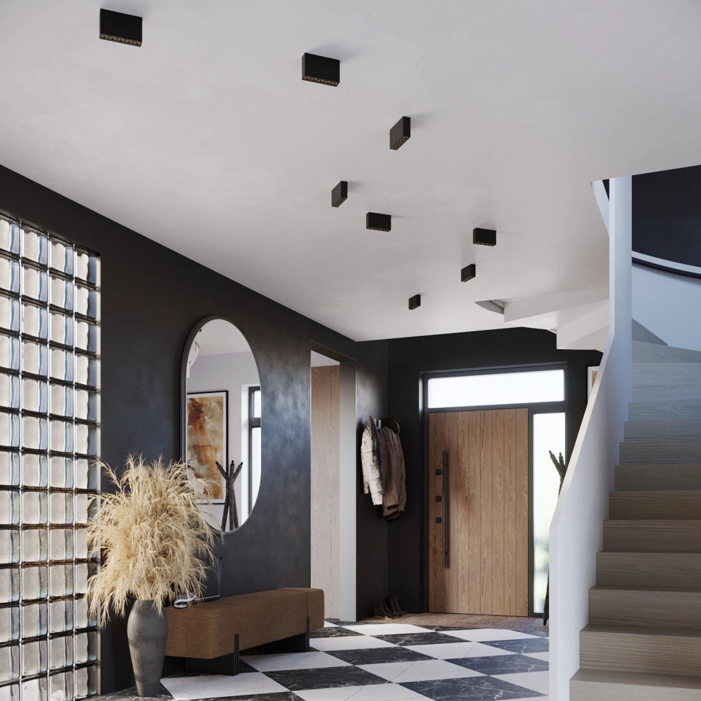 Spot soffitto rettangolare nero LED 11W 4000K Solana