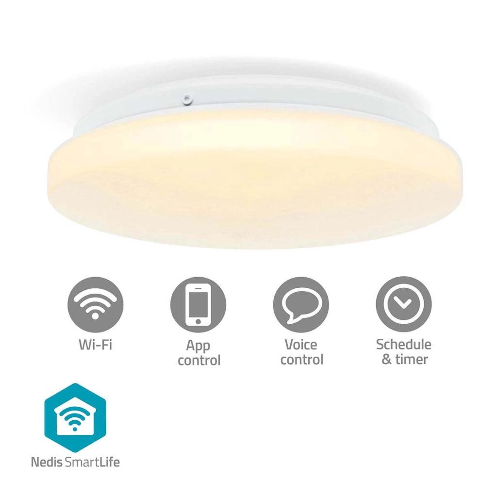 Plafoniera rotonda RGB Wi-Fi intelligente IP44 1820lm 6500k Bianco Nedis