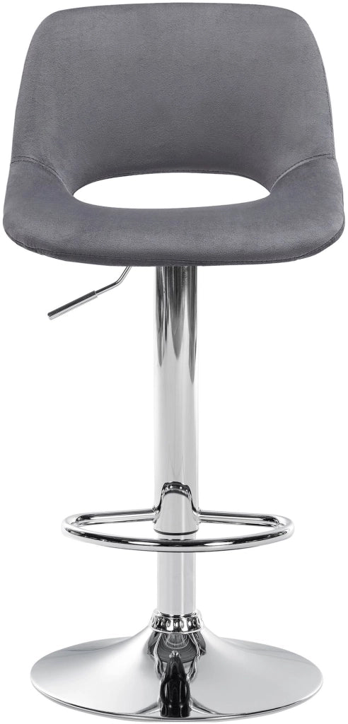 Barhocker Camden Samt chrom