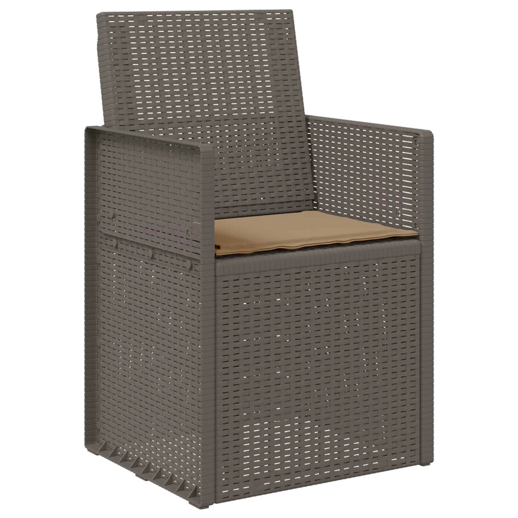 Sedie da pranzo da giardino 2 pcs Grigio chiaro e Tortora PP 8000008