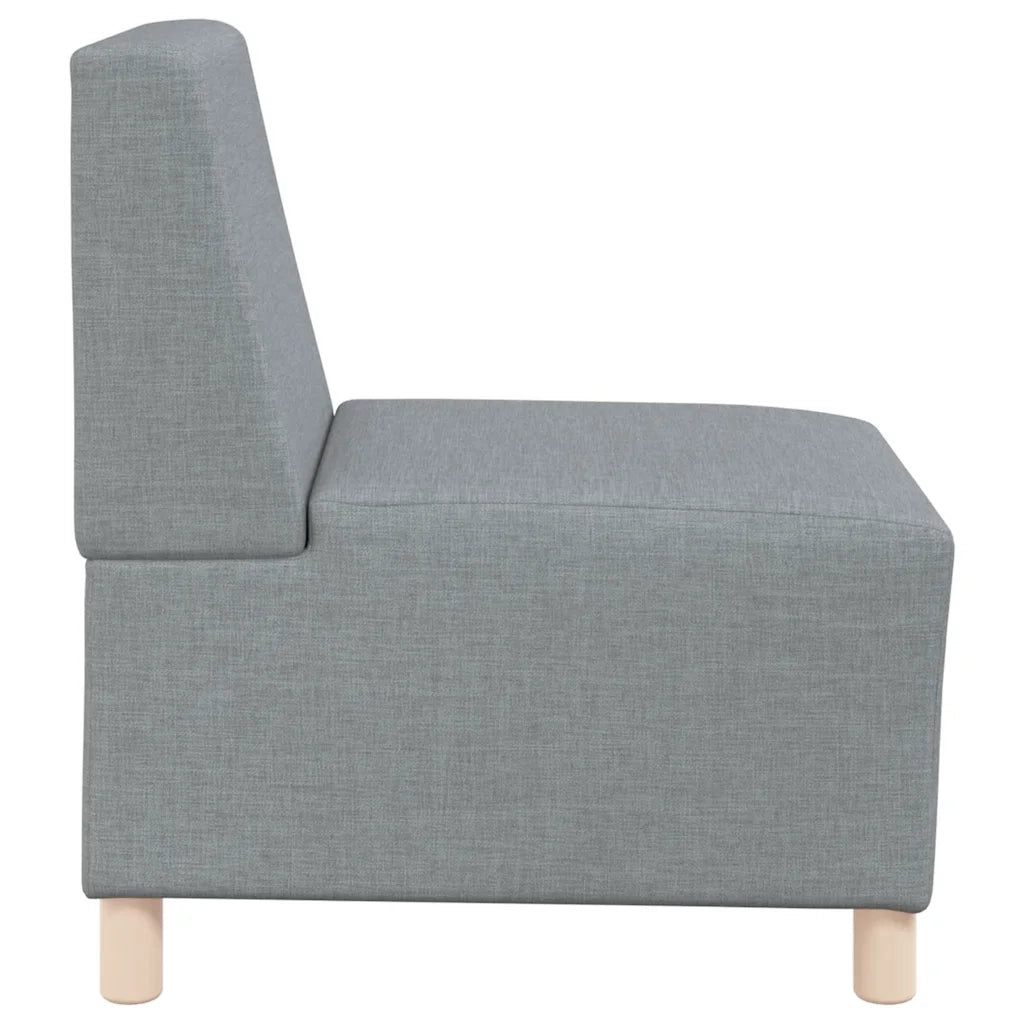 Divano Sedia senza Braccioli Grigio Chiaro 55 cm in Tessuto