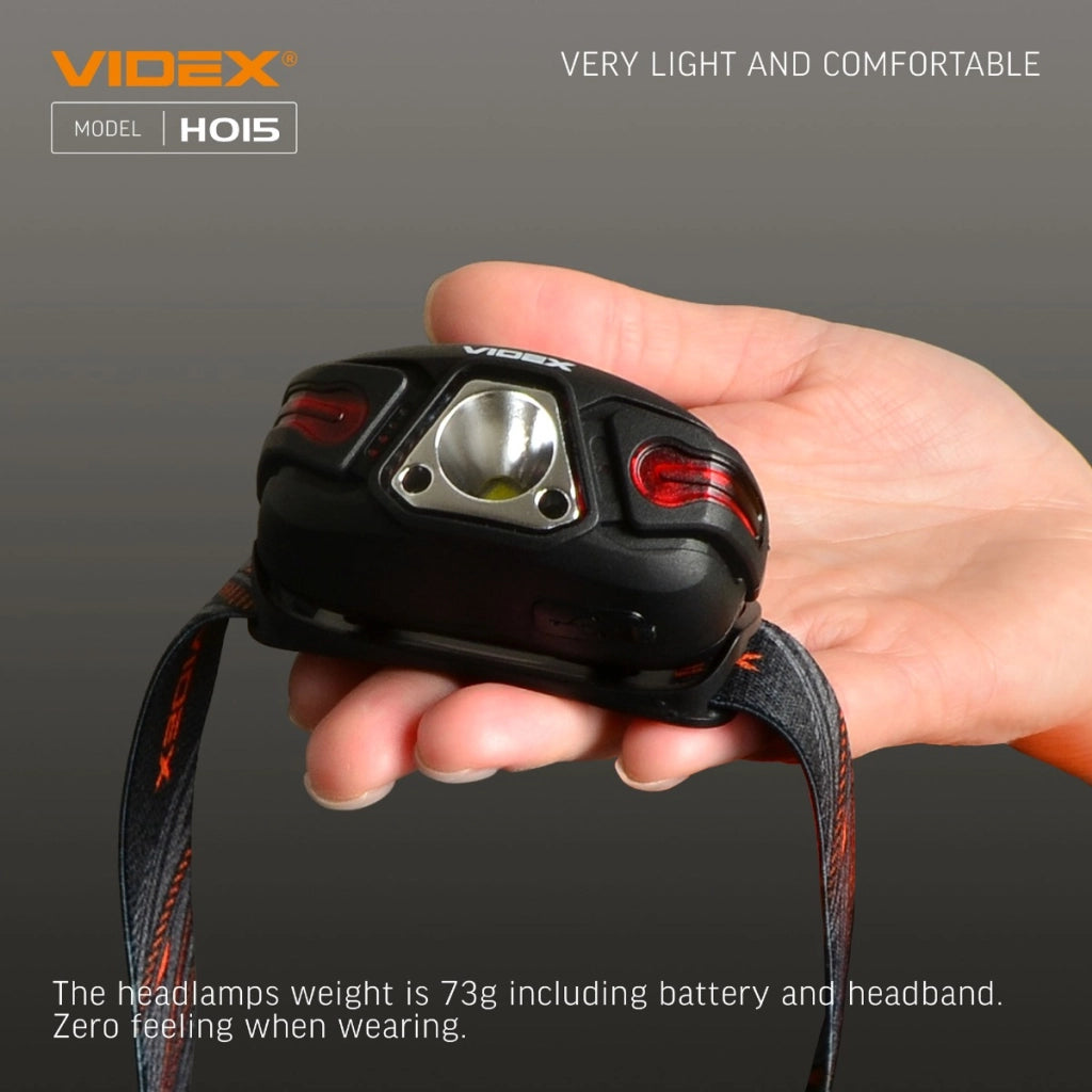 Torcia frontale Videx VLF-H015 ricaricabile 330lm 85m IP67