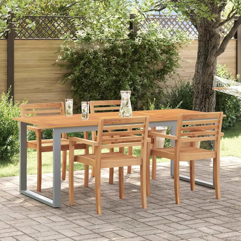 Tavolo da Giardino Grigio 160 x 80 x 75 cm 4010595