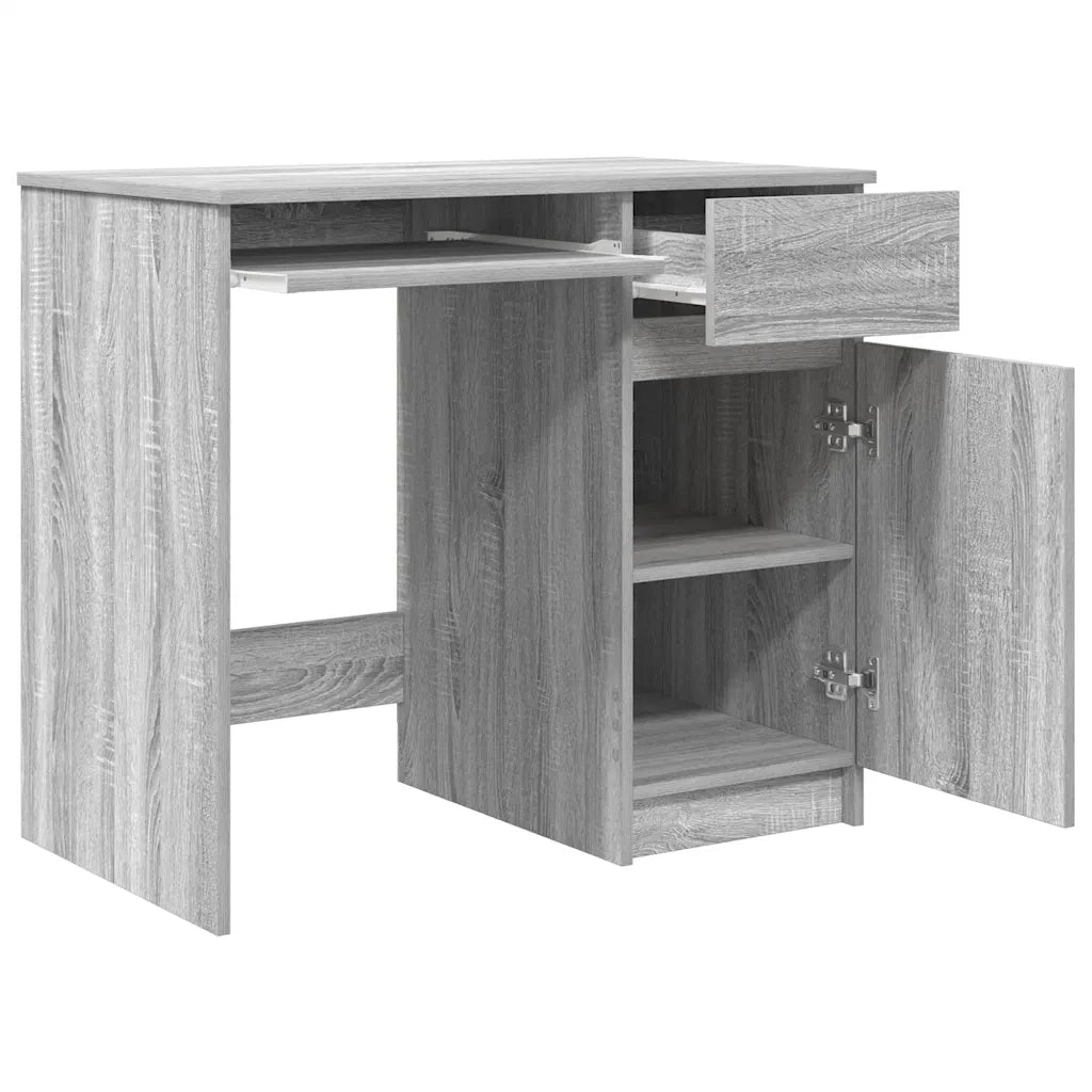 Scrivania Grigio Sonoma 86x49x76 cm in Legno Multistrato 861828