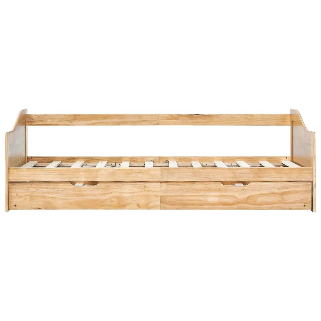 Divano Letto a Scomparsa senza Materasso Pino Bianco 90x200 cm 283150