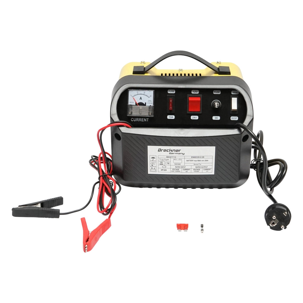Caricabatterie per auto 12/24V 5A 230V/140W per batterie 20-90Ah Breckner Germany