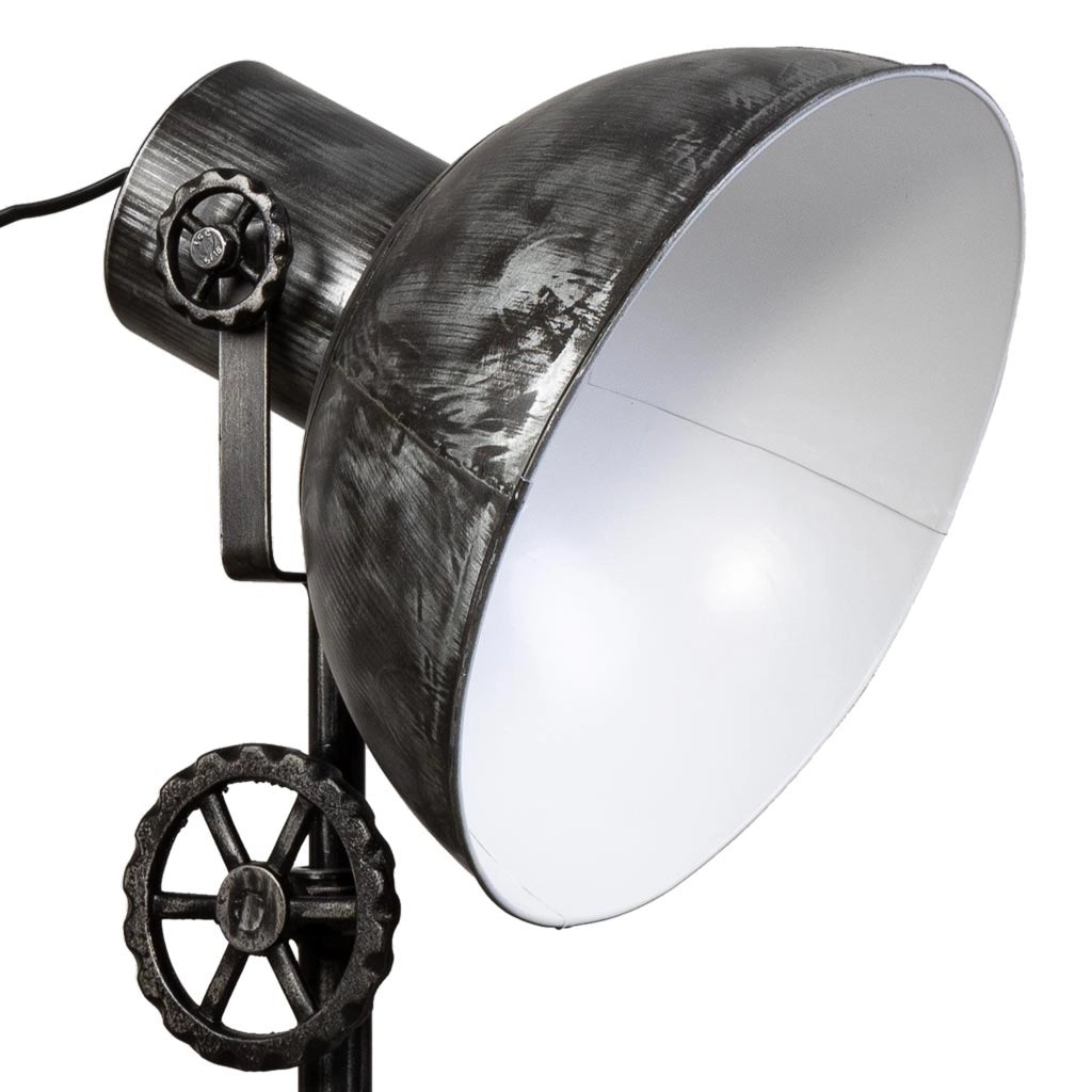 Lampada da terra in metallo nero 30x25x138h