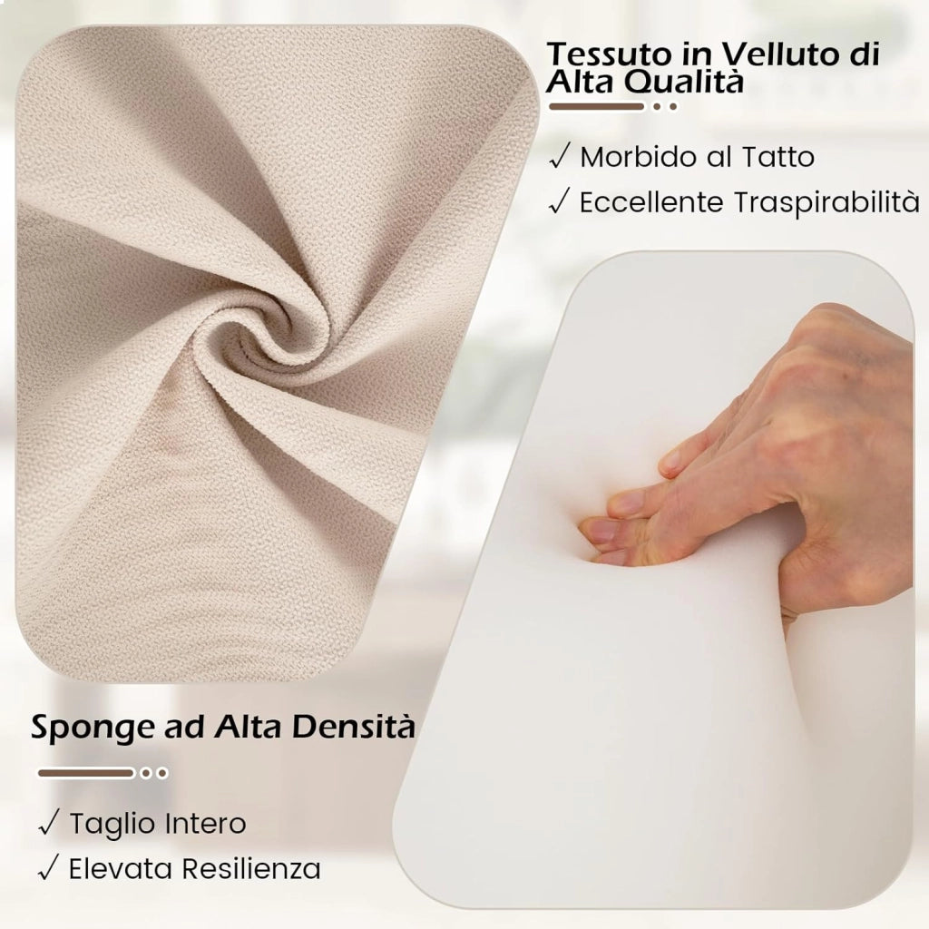 Divano Singolo da Pavimento, Poltrona da Divano con Morbido Velluto e Supporto Ergonomico, Poltrona Sacco da Lettura per Soggiorno, Camera da Letto (Beige)