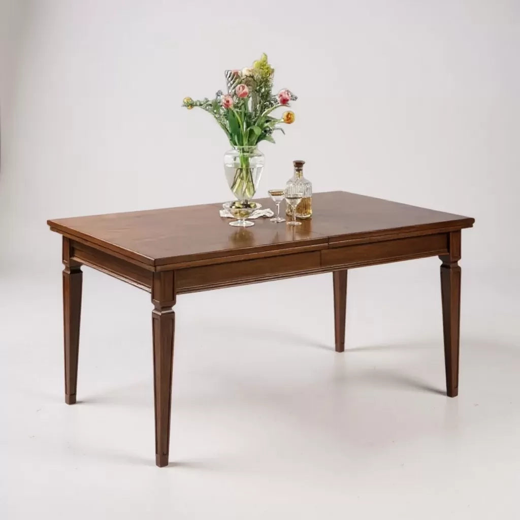 Set tavolo classico legno greca bassano 180x90x78 con 6 sedie seduta legno - Mobili 2G