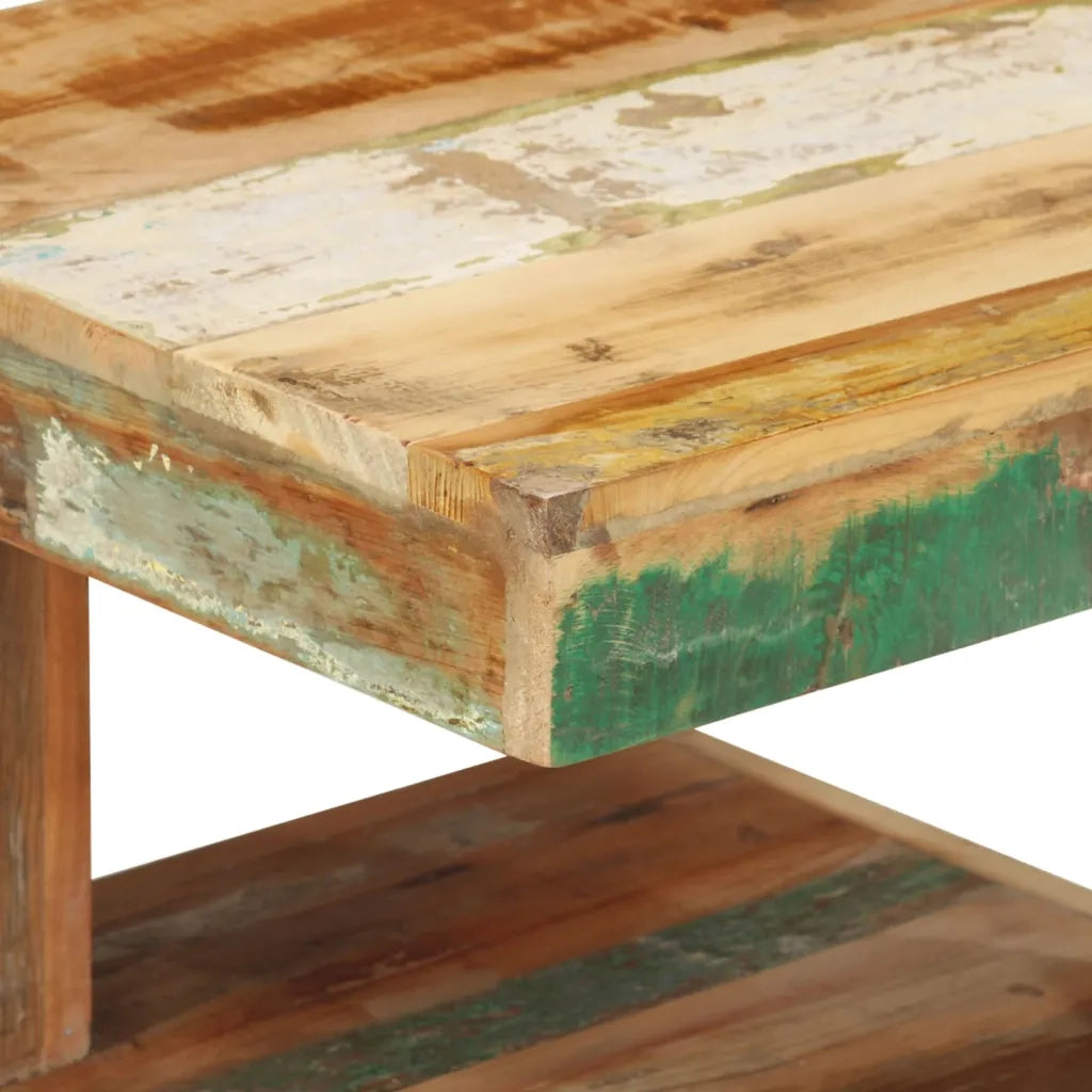 Tavolino da Salotto 45x45x40 cm in Legno Massello di Recupero 338008