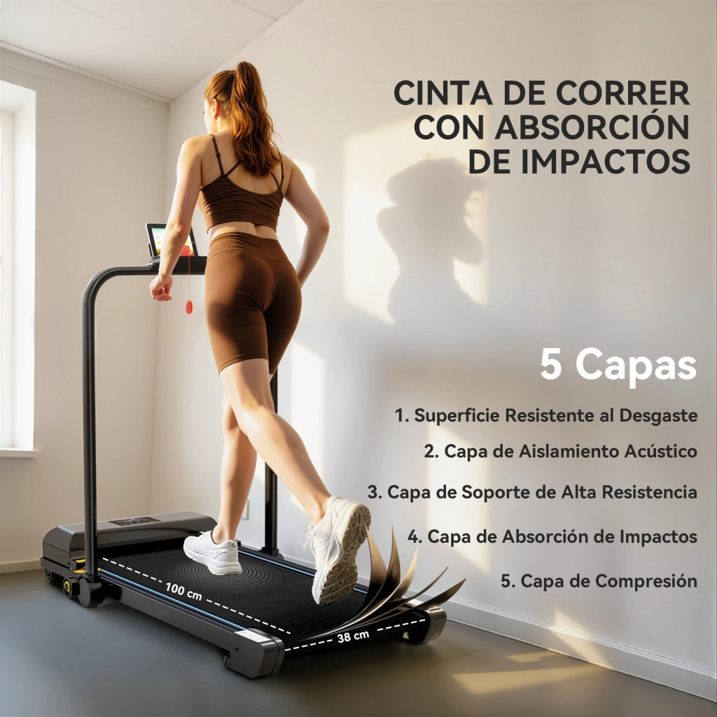 Tapis roulant pieghevole 2,5 HP ¨C zephmum ¨C Nero, velocit¨¤ regolabile 10 km/h, schermo LED, telecomando