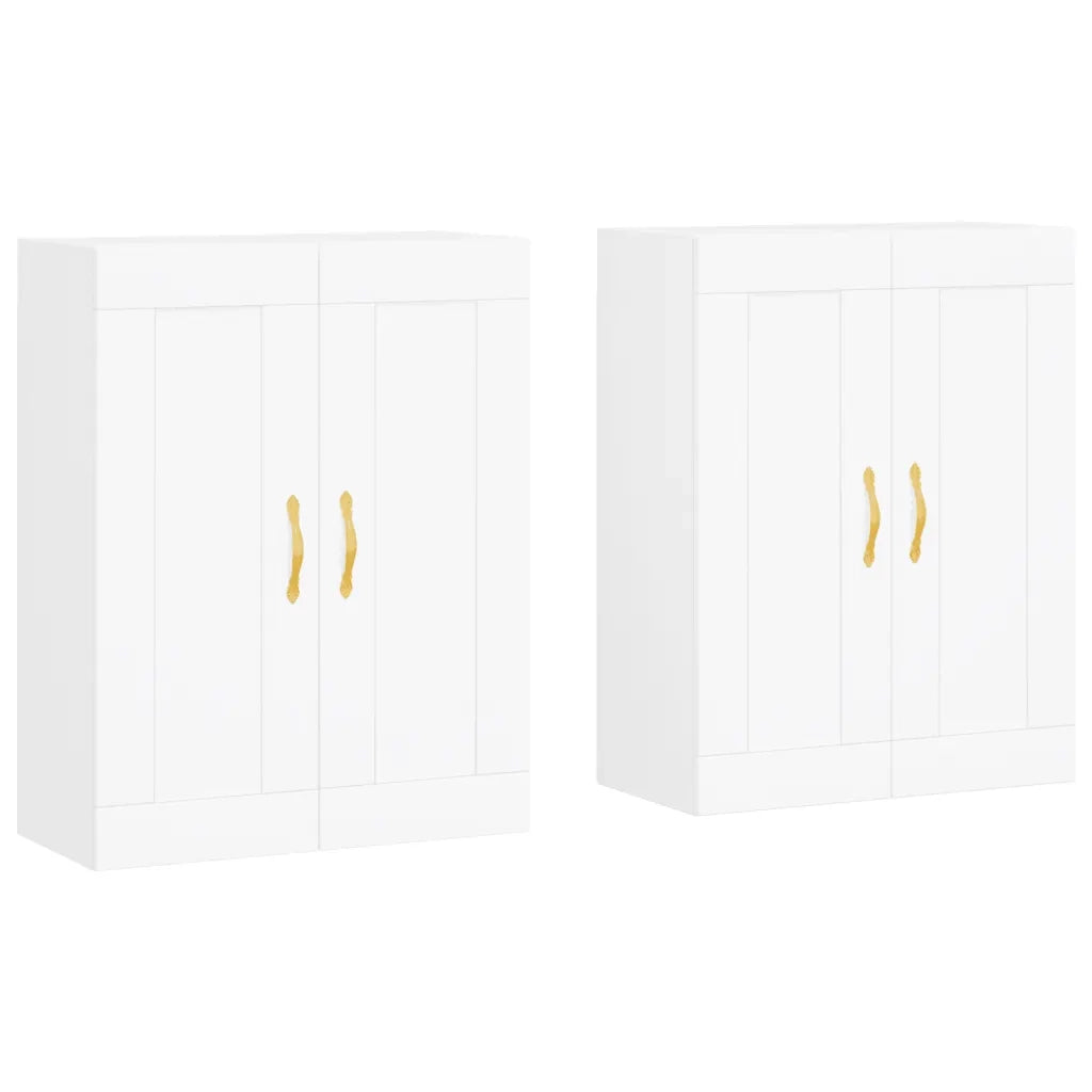 Armadietti a Parete 2 pz Bianchi in Legno Multistrato CFW7926473